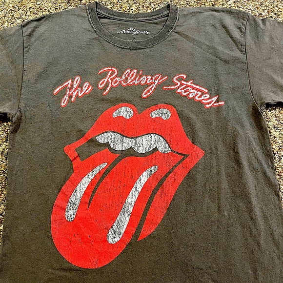 The Rolling Stones Trippy Licks Logo T-Shirt - Official Men's Band Tee, Black, Size L - View #6